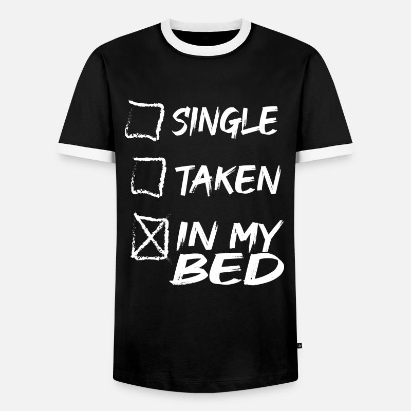 Bed - Men's Ringer Shirt - black/white