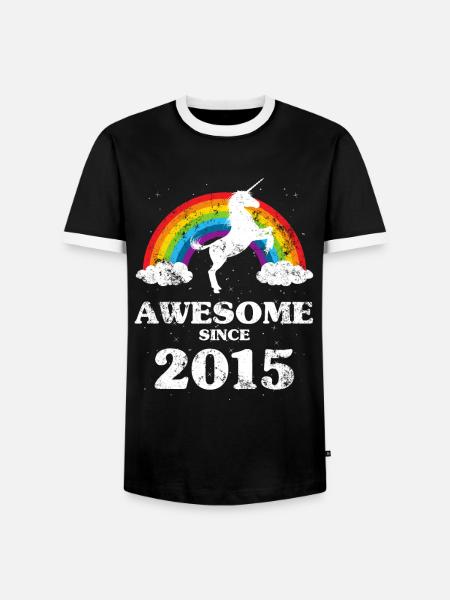 Millésime 2015 Anniversaire - T-shirt contrasté Homme - noir/blanc