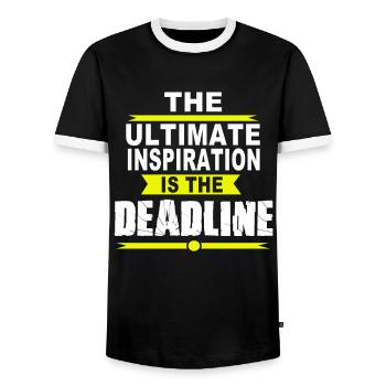 Designer Graphic Designer Graphic Designer Artist - Men's Ringer Shirt - black/white - Front - AI Model Female 172 light (172cm) & AI Model Male 178 light (178cm)