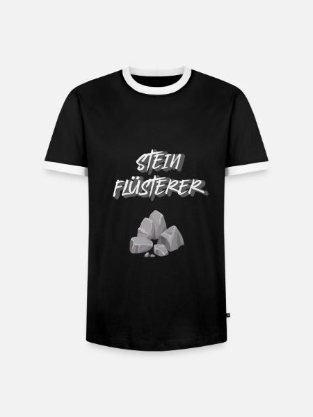 Stein Flüsterer - Männer Kontrast-T-Shirt - Schwarz/Weiß