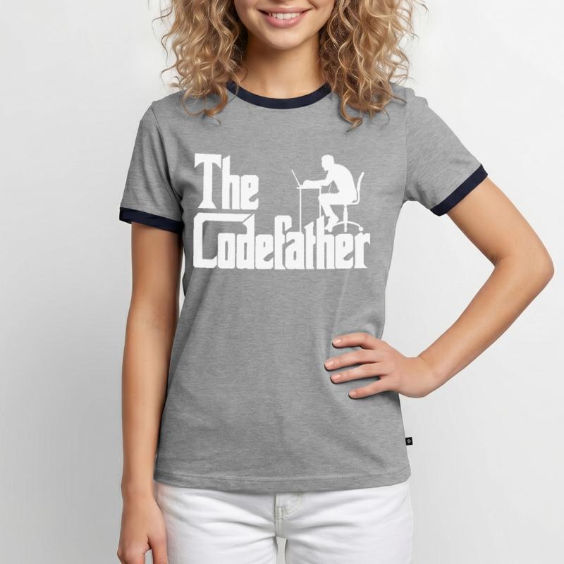 Code code développeur Codefather Spruch T-shirt contrasté Homme