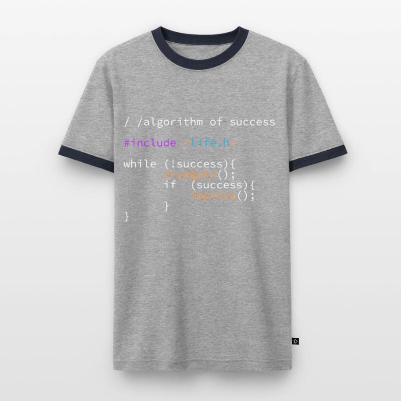 Program Code Algorithm of Success IT Developers Men's Ringer Shirt