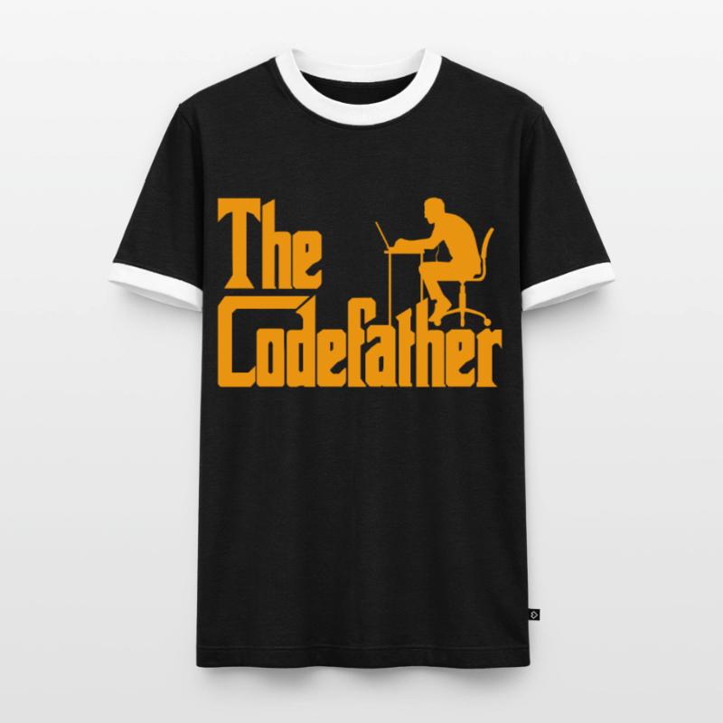 Developer Fun Saying The Codefather Coder Men's Ringer Shirt