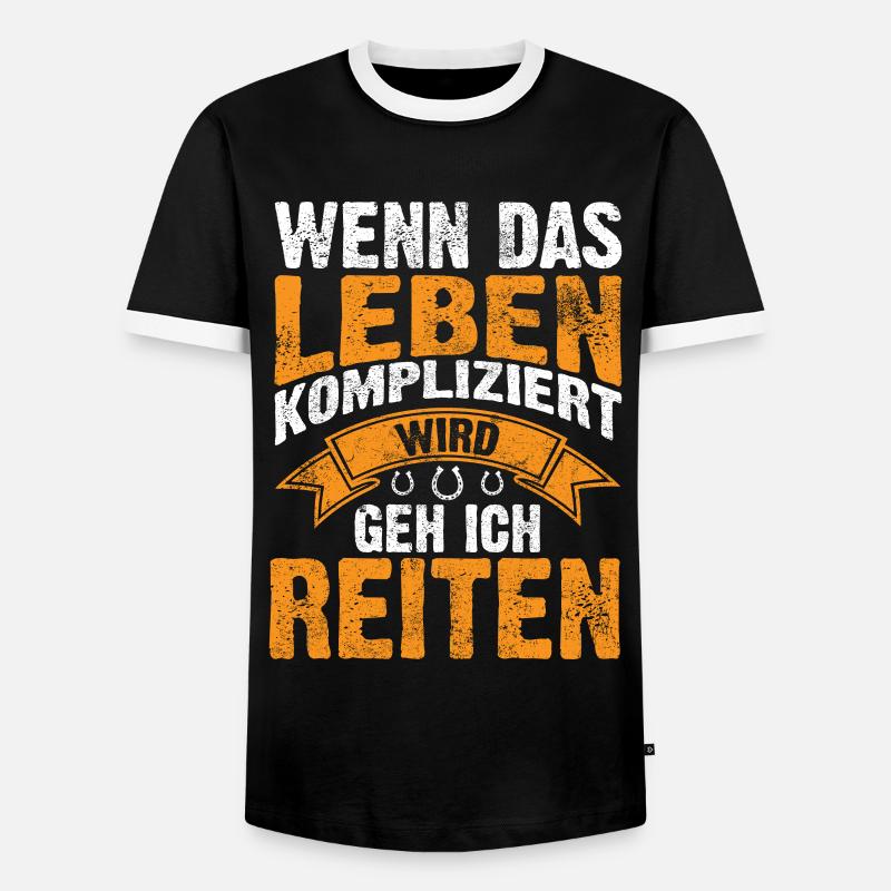 Pferd Kaltblut Kaltblüter Geschenke - Männer Kontrast-T-Shirt - Schwarz/Weiß