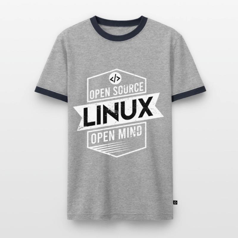 Programmierer Linux Geschenk Open Source Männer Kontrast-T-Shirt