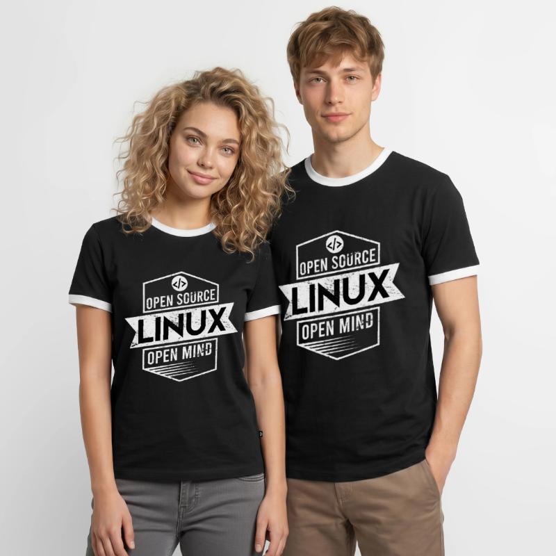 Programmers Linux Gift Open Source Men's Ringer Shirt