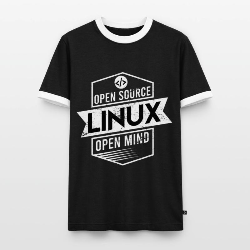 Programmers Linux Gift Open Source Men's Ringer Shirt