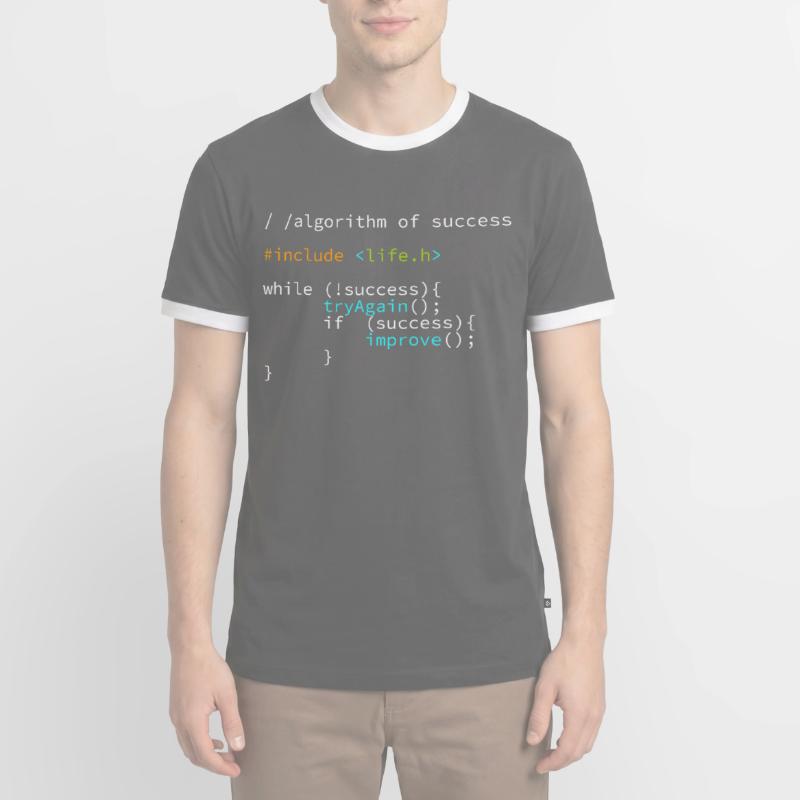 Développeur Programmeur succès Coder T-shirt contrasté Homme