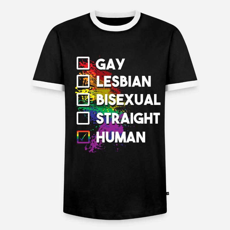 Equality - Men's Ringer Shirt - black/white