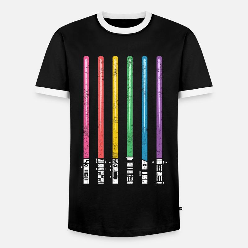 Pride Rainbow CSD LGBT - Men's Ringer Shirt - black/white