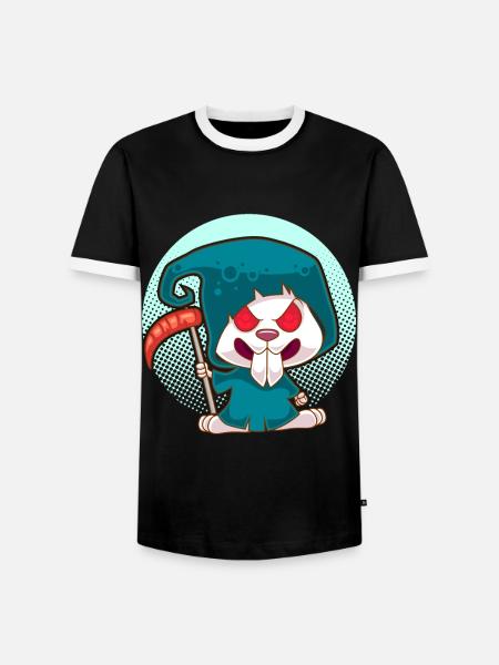 Evil Rabbit Evil Hasi Funny Rabbit Gift - Men's Ringer Shirt - black/white