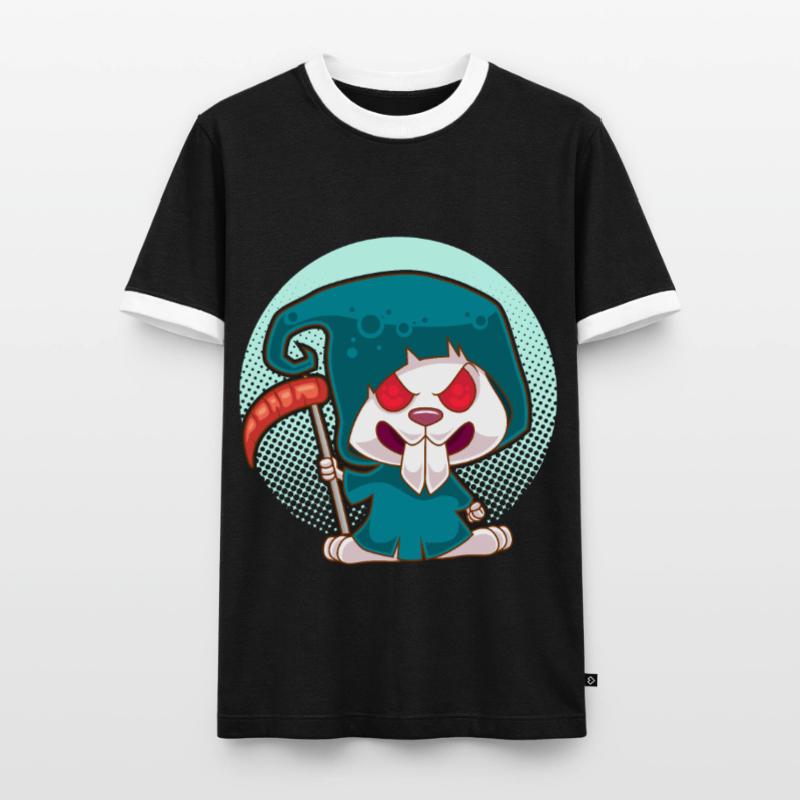 Evil Rabbit Evil Hasi Funny Rabbit Gift Men's Ringer Shirt