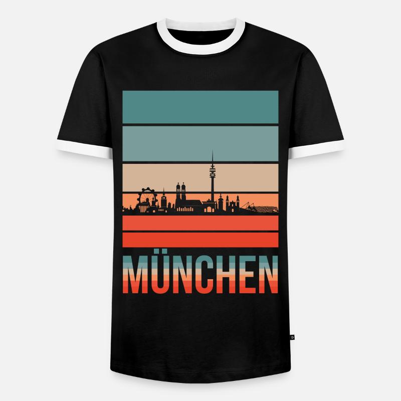 München - Männer Kontrast-T-Shirt - Schwarz/Weiß