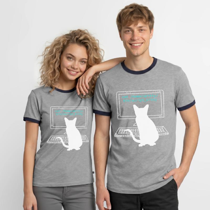 Katzenbesitzer Programmierer Coder Informatiker Männer Kontrast-T-Shirt