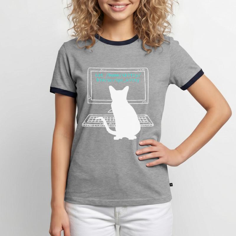 Katzenbesitzer Programmierer Coder Informatiker Männer Kontrast-T-Shirt