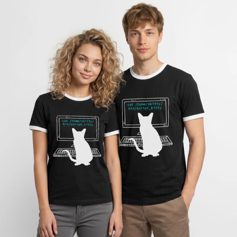 Cat Owner Programmer Coder Computer Scientist Men's Ringer Shirt