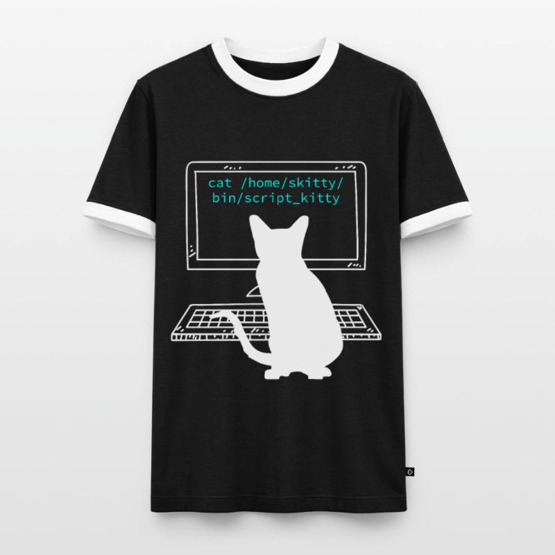 Cat Owner Programmer Coder Computer Scientist Men's Ringer Shirt
