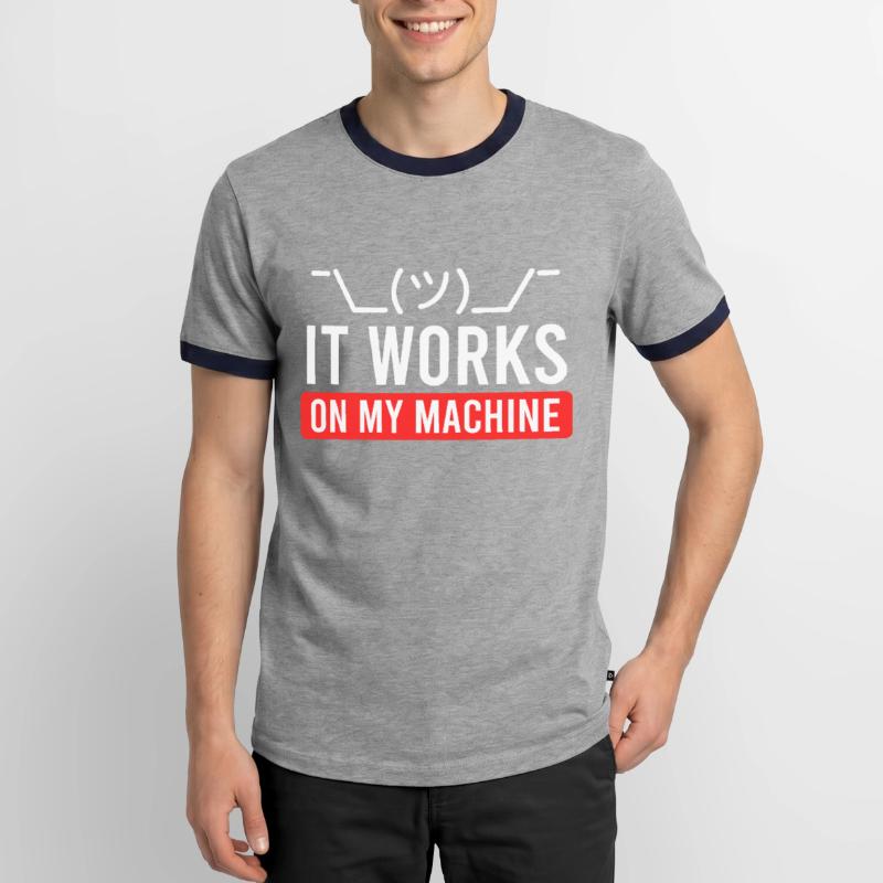 Coder Spruch Software Tester Debugging Informatik Männer Kontrast-T-Shirt