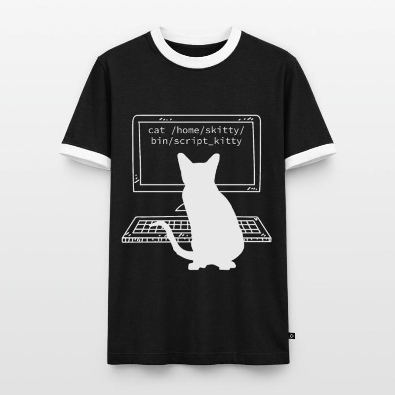 Programmer Coder Computer Scientist Fun Cats Men's Ringer Shirt