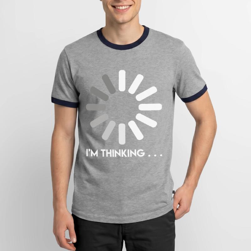 Programmeur blague je pense à coder T-shirt contrasté Homme