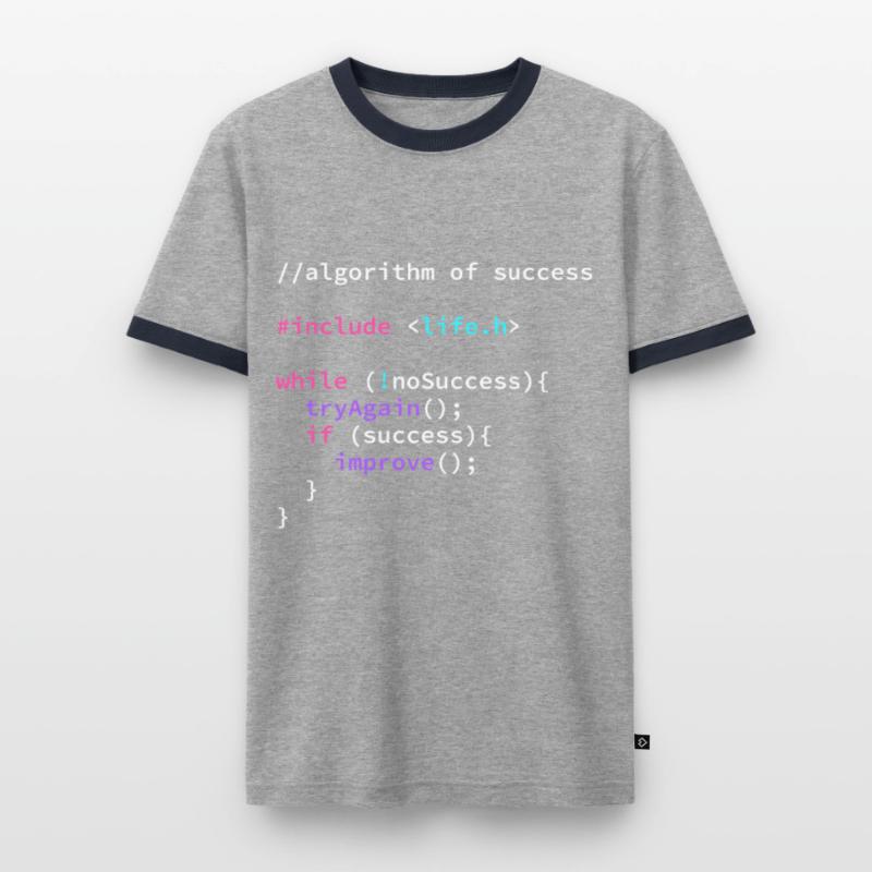 Algorithmus Erfolg Programmierer Programmcode Männer Kontrast-T-Shirt