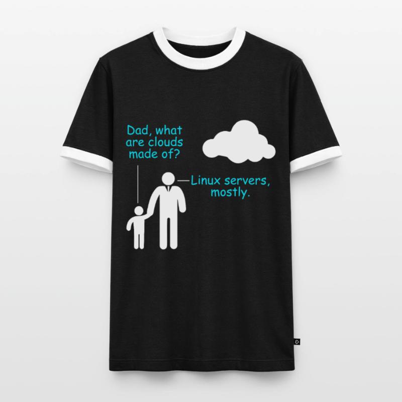 Coder Logiciel Développeur Blague Cloud Linux Server T-shirt contrasté Homme