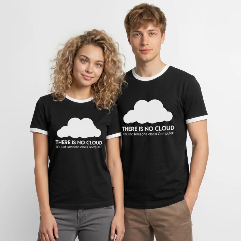 Server Cloud Spruch Informatiker Coder Männer Kontrast-T-Shirt