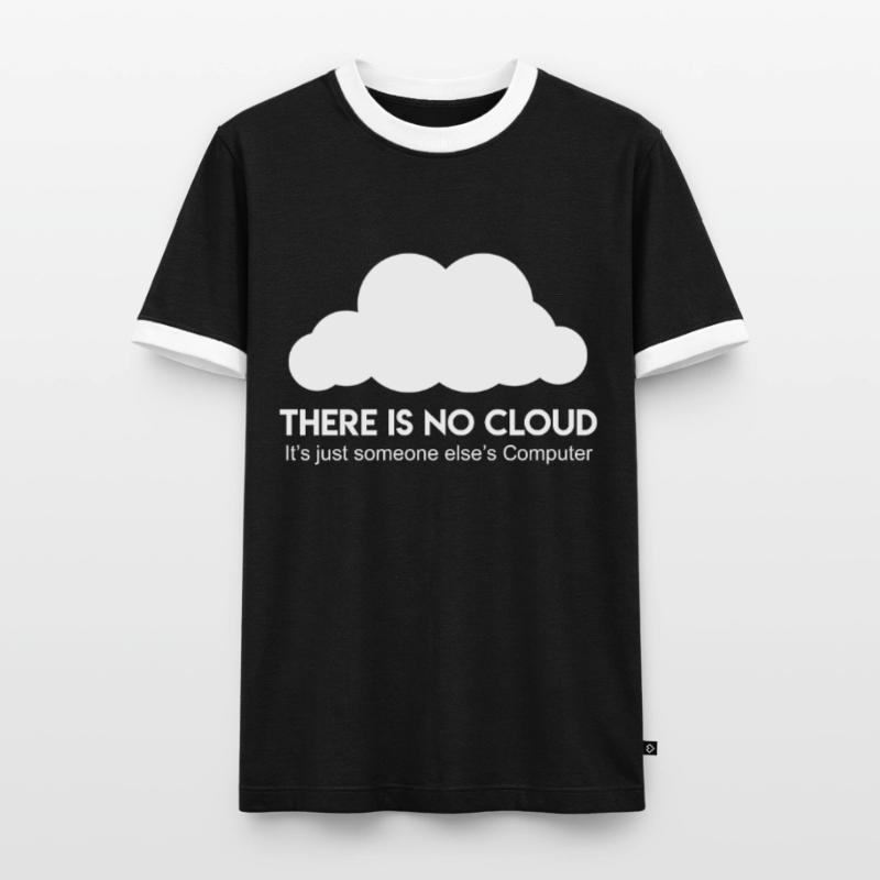 Server Cloud Spruch Informatiker Coder Männer Kontrast-T-Shirt