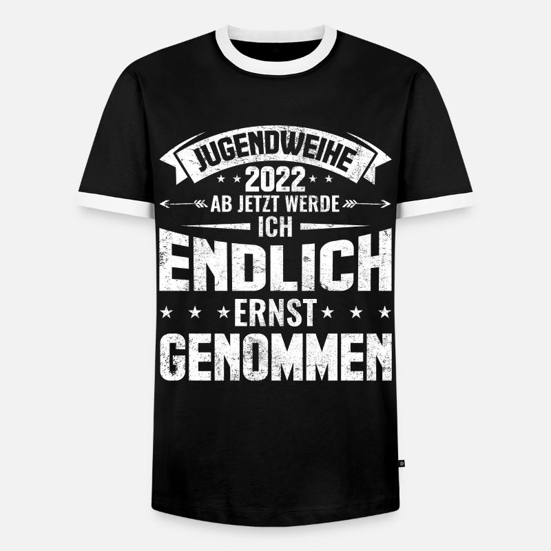 Jugendweihe 2022 | Jugendweihe Geschenk - Männer Kontrast-T-Shirt - Schwarz/Weiß