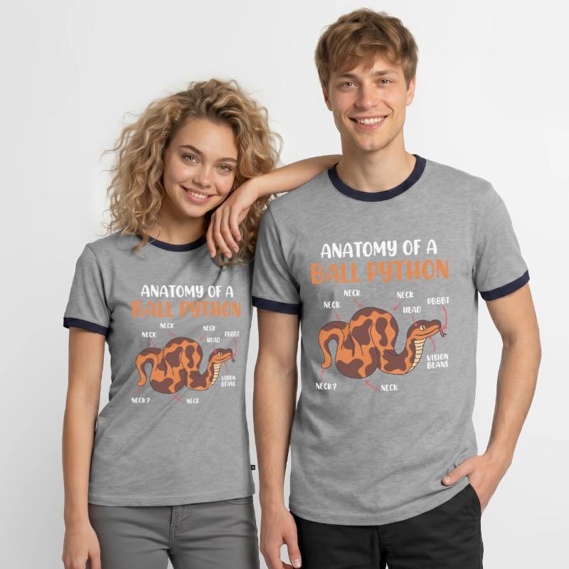 Serpents Anotomie d’un python de boule de python royalpython T-shirt contrasté Homme