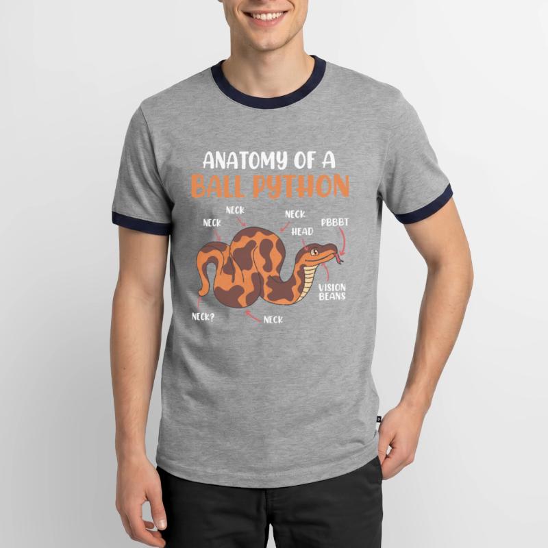 Serpents Anotomie d’un python de boule de python royalpython T-shirt contrasté Homme