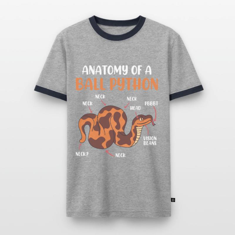 Serpents Anotomie d’un python de boule de python royalpython T-shirt contrasté Homme
