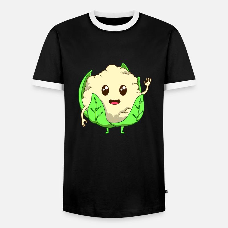 Comic Cauliflower - Men's Ringer Shirt - black/white