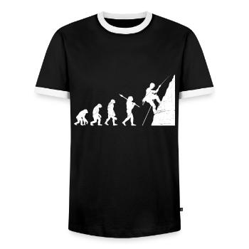 Kletterurlaub Klettern Bouldern Kletterer - Männer Kontrast-T-Shirt - Schwarz/Weiß - Vorne - AI Model Female 172 light (172cm) & AI Model Male 178 light (178cm)