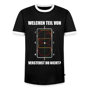 Welchen Teil Von Verstehst Du Nicht Reiter Pferde - Männer Kontrast-T-Shirt - Schwarz/Weiß - Vorne - AI Model Female 172 light (172cm) & AI Model Male 178 light (178cm)