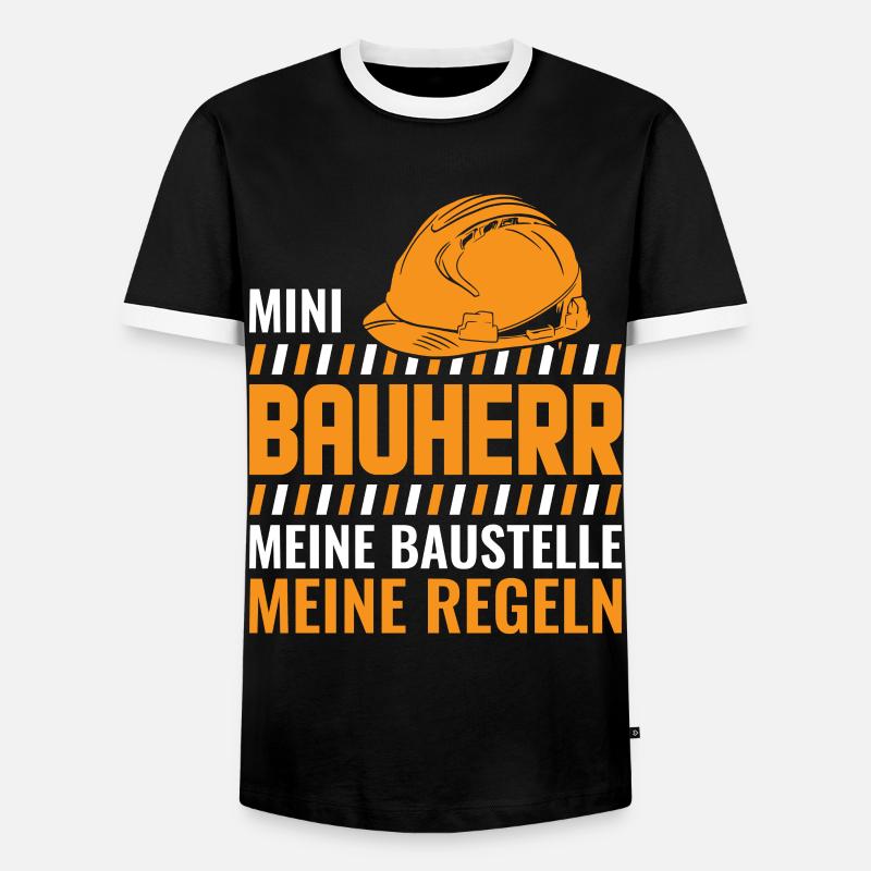 Kinder Baustelle Bauherr Geschenk - Männer Kontrast-T-Shirt - Schwarz/Weiß