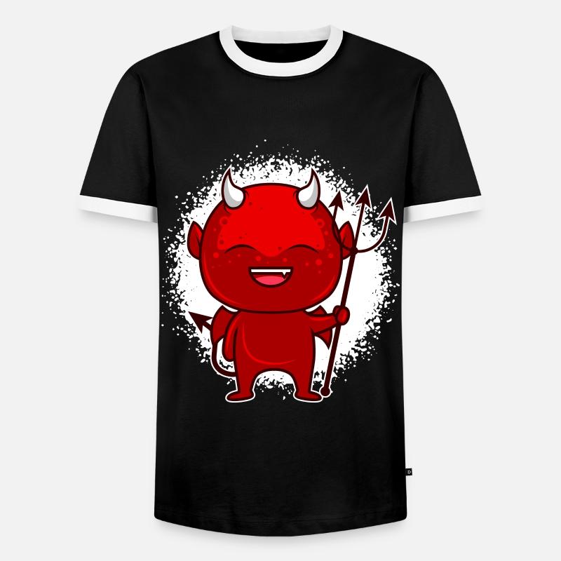 Little Devil Satan Antichrist - Men's Ringer Shirt - black/white