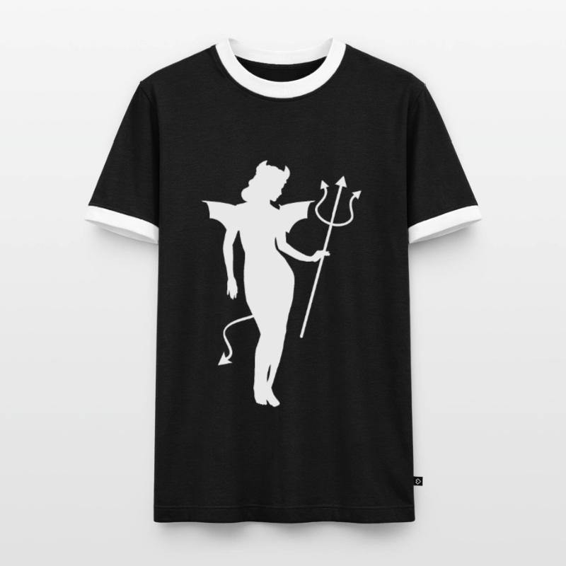 Angel Devil Satan Devil Devil Men's Ringer Shirt