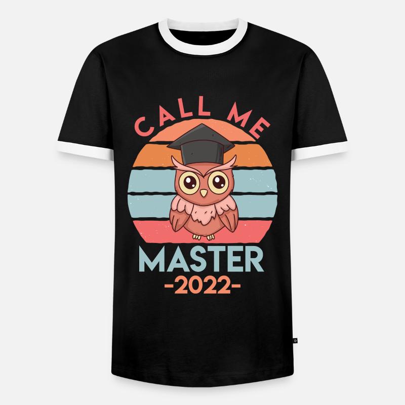Master 2022 Abschluss Master - Männer Kontrast-T-Shirt - Schwarz/Weiß