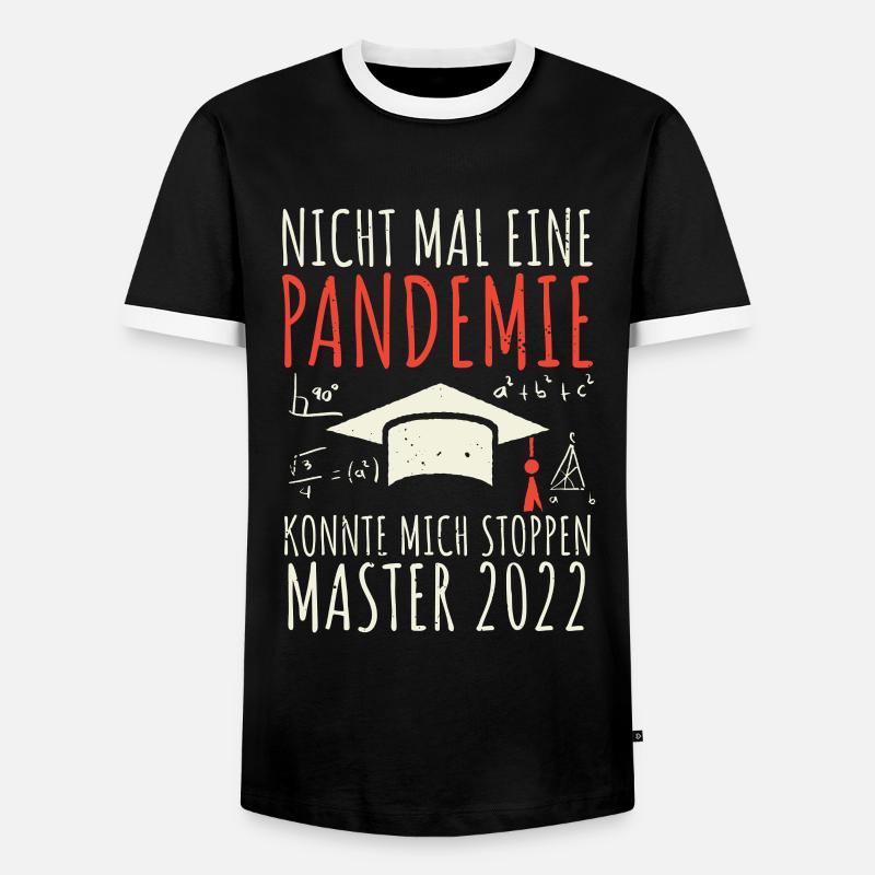 Master Abschluss Master 2022 - Männer Kontrast-T-Shirt - Schwarz/Weiß