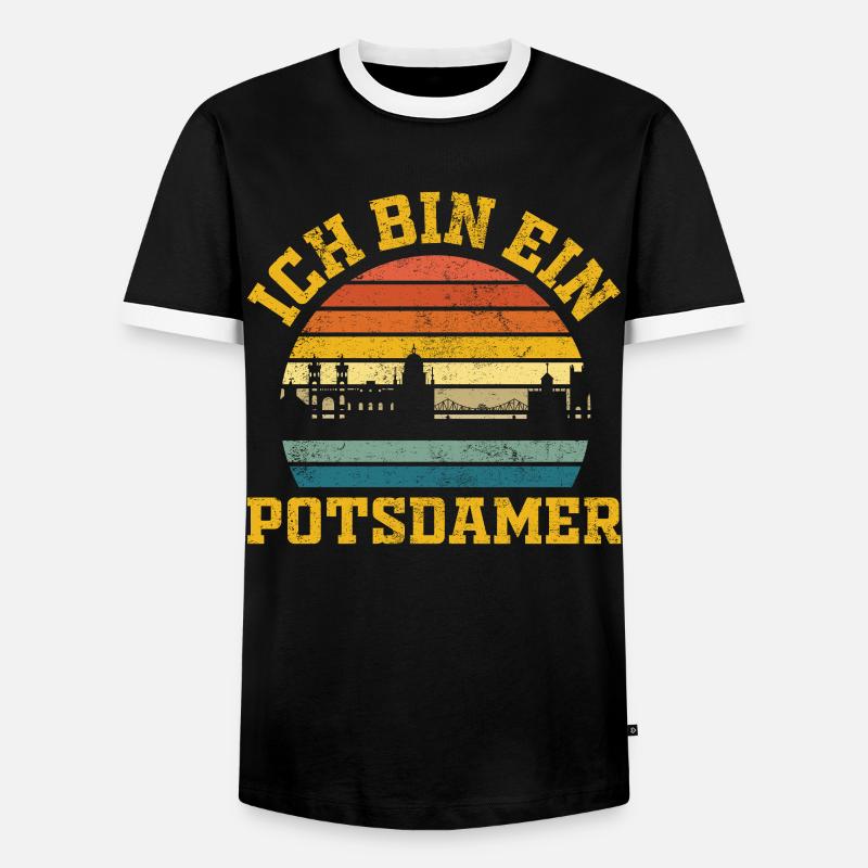 Potsdam | Ich bin ein Potsdamer - Männer Kontrast-T-Shirt - Schwarz/Weiß