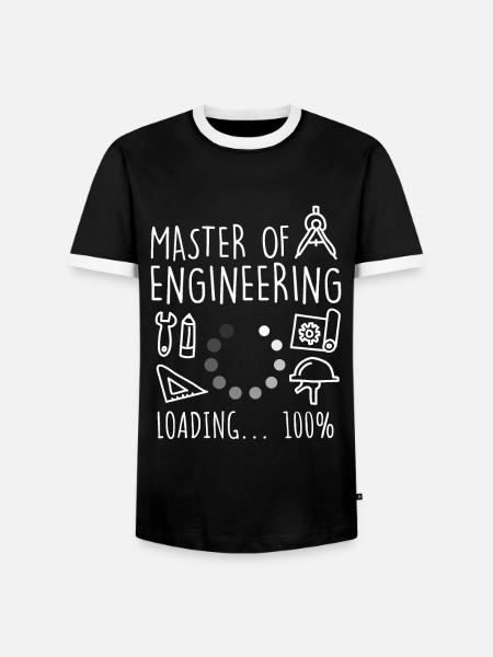Master of Engineering Master's Degree - T-shirt contrasté Homme - noir/blanc