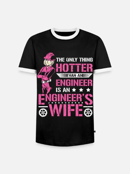 Wife Engineer - Men's Ringer Shirt - black/white