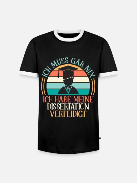 Promotion 2022 Doktor - Männer Kontrast-T-Shirt - Schwarz/Weiß