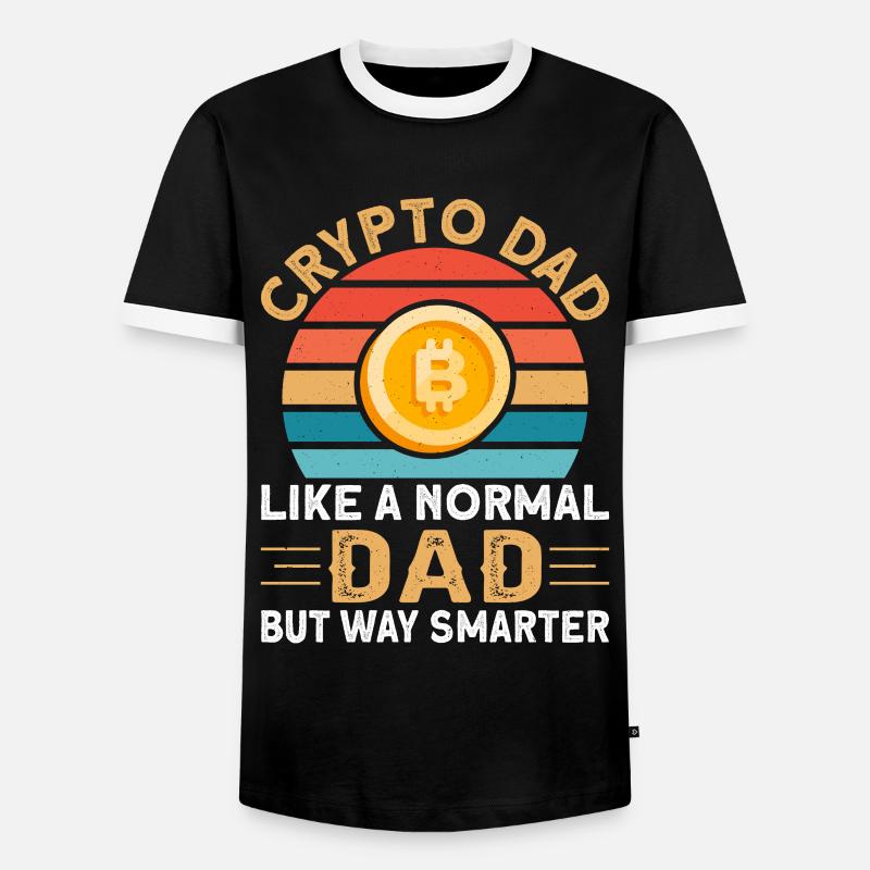 Kryptowährung Btc Krypto Dad - Männer Kontrast-T-Shirt - Schwarz/Weiß