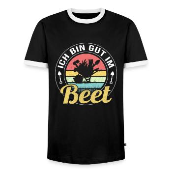 Ich bin gut im Beet Gärtner Gärtnerin & Garten - Männer Kontrast-T-Shirt - Schwarz/Weiß - Vorne - AI Model Female 172 light (172cm) & AI Model Male 178 light (178cm)