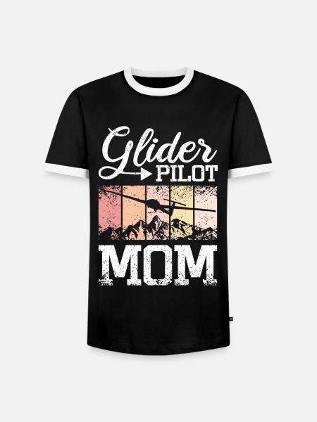 Glider Pilot Mom - Männer Kontrast-T-Shirt - Schwarz/Weiß