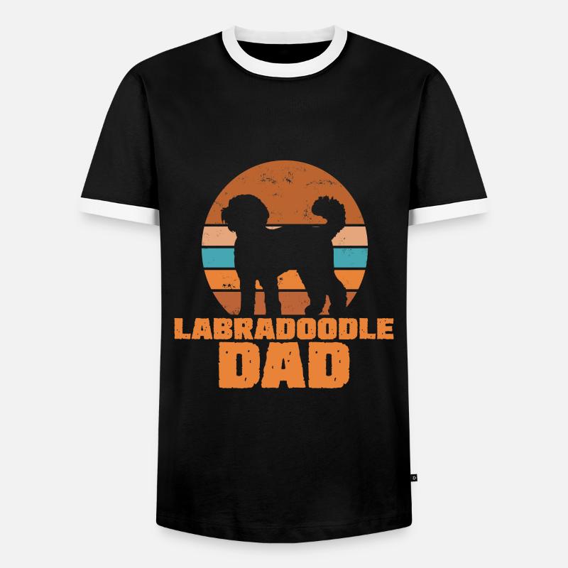 Labradoodle Dad - Männer Kontrast-T-Shirt - Schwarz/Weiß