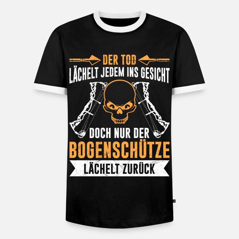 Compoundbogen Bogenschütze Bogenschießen - Männer Kontrast-T-Shirt - Schwarz/Weiß
