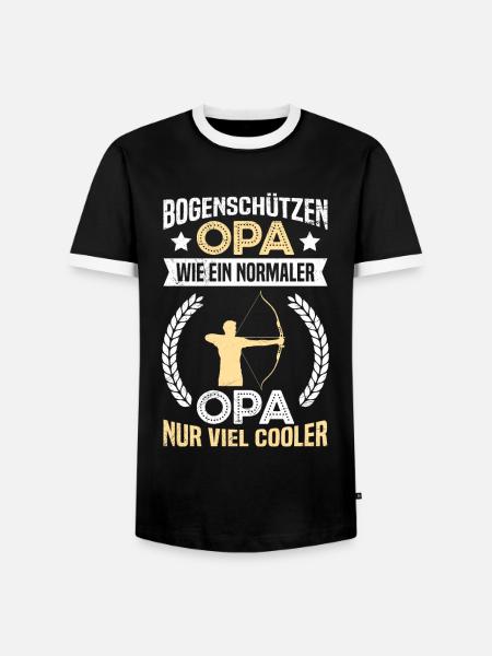 Bogenschützen Opa - Männer Kontrast-T-Shirt - Schwarz/Weiß